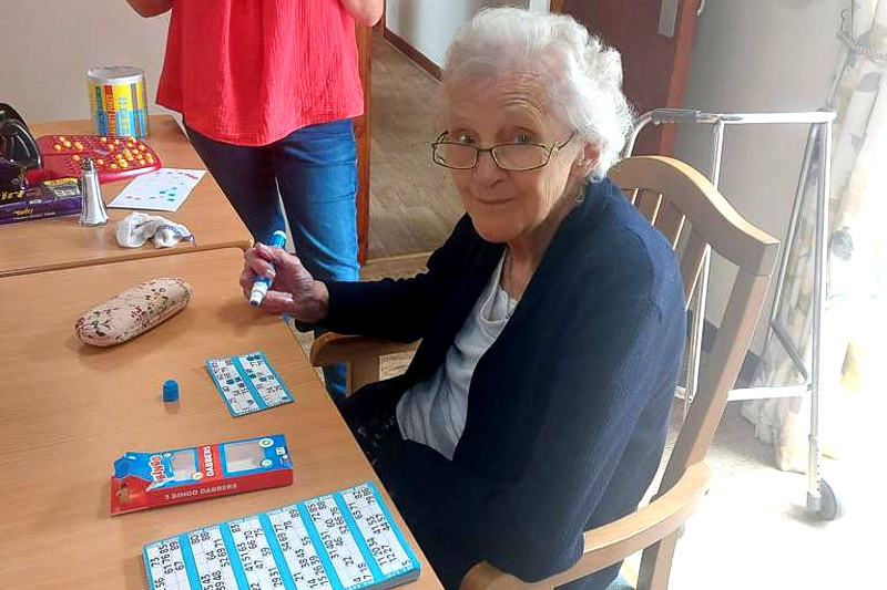 Bingo at Hollybank Residential Care Home, Shotton