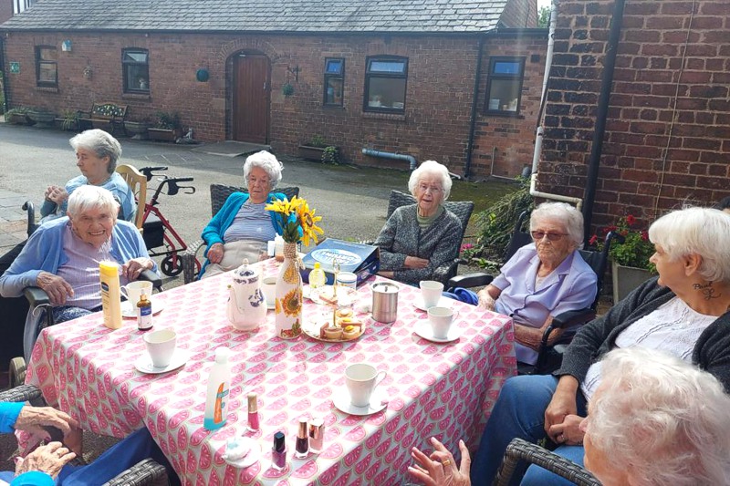 Tea Party at Hollybank Residential Care Home, Shotton