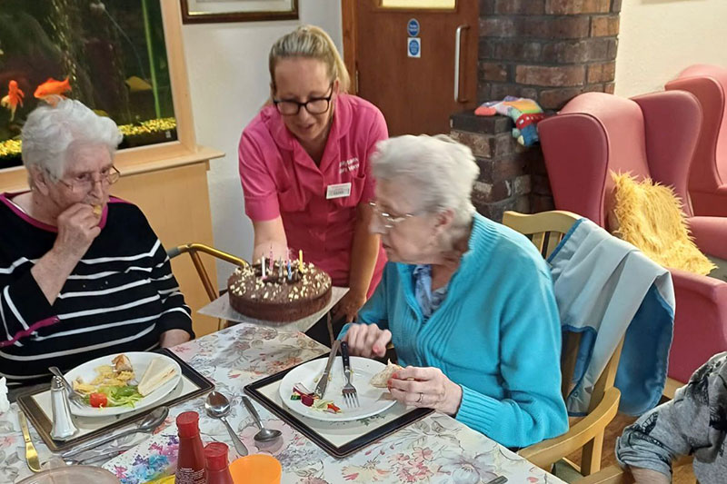 Birthday at Hollybank Residential Care Home, Shotton