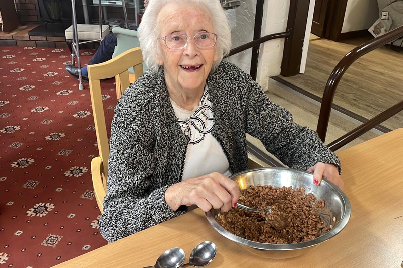 Baking at Hollybank Residential Care Home, Shotton